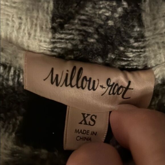 🌹 WILLOW & ROOT BLACK CHECKERED DRESS COAT - Picture 10 of 10